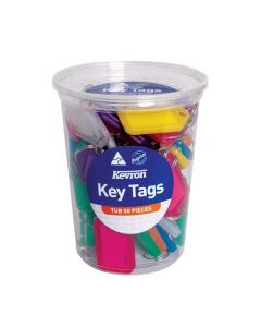 KEVRON STANDARD KEY TAGS ASSORTED (PACK OF 50) ID5TUB50ASST