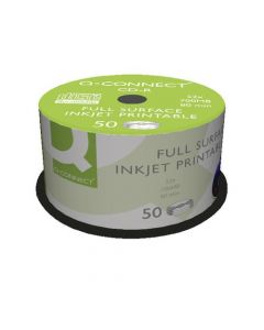 Q-Connect Inkjet Printable CD-R Discs 52x (Pack of 50) KF18020
