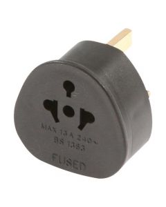 TRAVEL ADAPTOR EUROPEAN USA AND AUSTRALIAN TO UK BLACK (PACK OF 1)