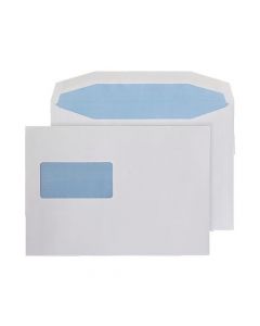 Q-CONNECT MACHINE ENVELOPE 162X238MM WINDOW GUMMED 80GSM WHITE (PACK OF 500) KF71434