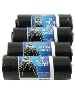 SAFEWRAP REFUSE SACK 92 LITRE BLACK (PACK OF 80) 0446