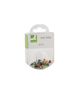 Q-CONNECT MAP PINS ASSORTED (PACK OF 600) KF02030Q