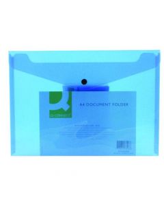 Q-CONNECT POLYPROPYLENE DOCUMENT FOLDER A4 BLUE (PACK OF 12 FOLDERS) KF03596