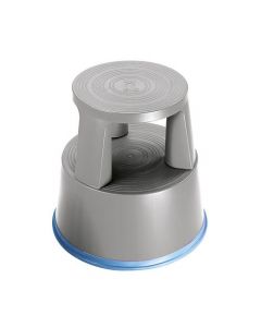 2WORK PLASTIC STEP STOOL WITH NON-SLIP RUBBER BASE 430MM LIGHT GREY T7/LIGHT GREY