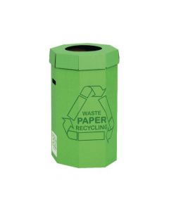 ACORN CARDBOARD RECYCLING BIN 60 LITRE GREEN (PACK OF 5) 402565
