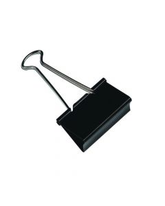 Q-CONNECT FOLDBACK CLIP 19MM BLACK (PACK OF 10 CLIPS) KF01282