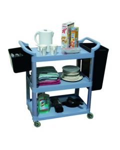 GPC 3 SHELF SERVICE TROLLEY GREY HI424Y