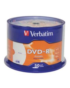Verbatim DVD-R Spindle 4x 4.7GB (Pack of 50) 43533
