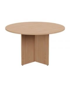 KITO MEETING TABLE ROUND PANEL BASE 1200MM DIAMETER - BEECH