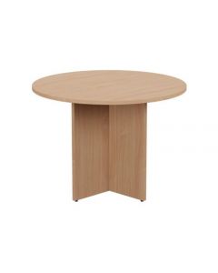 KITO MEETING TABLE ROUND PANEL BASE 1000MM DIAMETER - BEECH