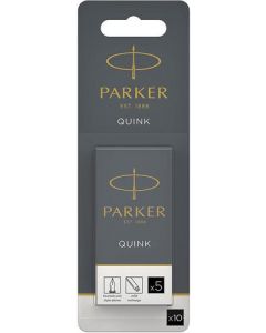 PARKER QUINK LONG INK REFILL BLACK  (PACK OF 10)