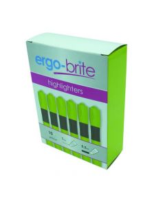 ERGO-BRITE ERGONOMIC HIGHLIGHTER PEN YELLOW (PACK OF 10) JN69979