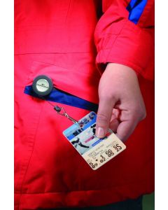 DURABLE BADGE REEL SNAP FASTENER CHARCOAL (PACK OF 10) 8221/58