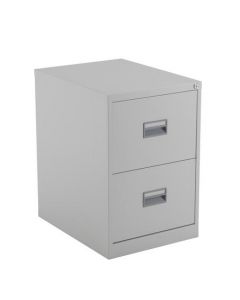 TC STEEL 2 DRAWER FILING CABINET GREY
