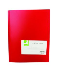 Q-CONNECT POLYPROPYLENE DISPLAY BOOK 40 POCKET RED KF01258