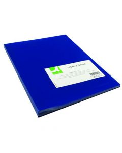 Q-CONNECT POLYPROPYLENE DISPLAY BOOK 40 POCKET BLUE KF01259