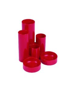 Q-CONNECT DESK TIDY RED (W130 X D130 X H105MM) MPTUBKPRED
