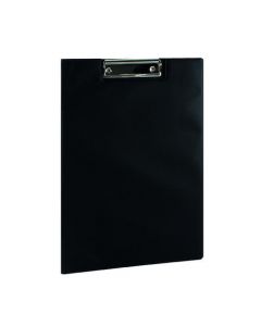 Q-CONNECT PVC FOLDOVER CLIPBOARD FOOLSCAP BLACK KF01300