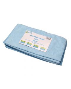 2WORK MICROFIBRE CLOTH 400X400MM BLUE (PACK OF 10) 101161BU