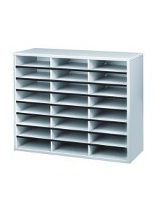 FELLOWES 24 COMPARTMENT LITERATURE SORTER A4 DOVE GREY 25041