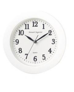 5 STAR FACILITIES WALL CLOCK PLASTIC 12 HOUR DIAL DIAMETER 250MM WHITE