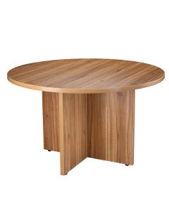 ALTO EXECUTIVE  CIRCULAR TABLE WITH ARROWHEAD BASE AMERICAN BLACK WALNUT