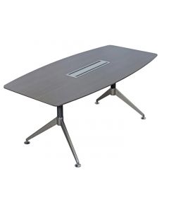 NERO CHAMFERED TOP EXECUTIVE BOARDROOM TABLE ANTHRACITE 1800MM