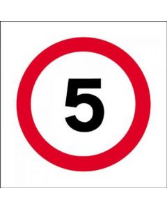 SAFETY SIGN 5MPH WORKS TRAFFIC 450X450MM PVC R11/T (PACK OF 1)