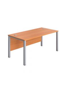 1200X800 GOAL POST RECTANGULAR DESK BEECH-SILVER