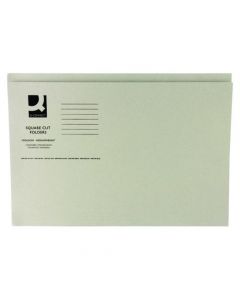 Q-CONNECT SQUARE CUT FOLDER MEDIUMWEIGHT 250GSM FOOLSCAP BUFF (PACK OF 100 FOLDERS) KF01190
