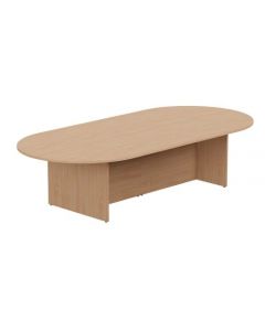 KITO OVAL MEETING TABLE PANEL BASE 3000MM X 1400MM - BEECH