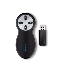 KENSINGTON WIRELESS PRESENTER RED LASER BLACK/CHROME 33374EU