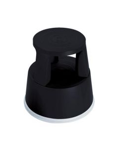 2WORK PLASTIC STEP STOOL WITH NON-SLIP RUBBER BASE 430MM BLACK T7/BLACK