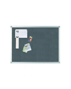Q-CONNECT ALUMINIUM FRAME FELT NOTICEBOARD 900X600MM GREY 9700025