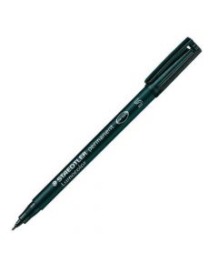 STAEDTLER LUMOCOLOUR PEN PERMANENT SUPERFINE BLACK (PACK OF 10) 313-9