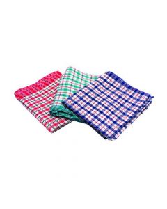 2WORK CHECK DESIGN TEA TOWELS 430X680MM (PACK OF 10 TOWELS) KRSRY0311
