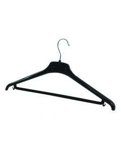 ALBA PLASTIC COAT HANGER BLACK (PACK OF 20) PMBASICPL