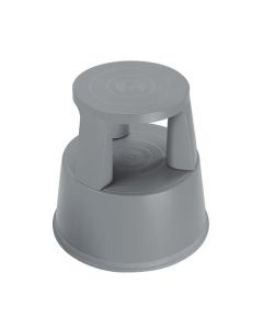 2WORK PLASTIC STEP STOOL WITH NON-SLIP RUBBER BASE 430MM DARK GREY T7/DARK GREY