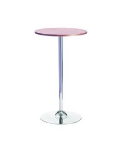 ARISTA WALNUT/CHROME 600MM TALL BISTRO TRUMPET TABLE KF838317