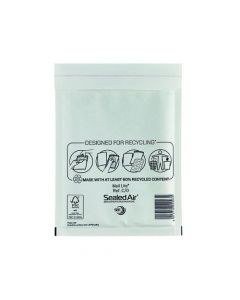 MAIL LITE BUBBLE LINED POSTAL BAG SIZE C0 150X210MM WHITE (PACK OF 100)