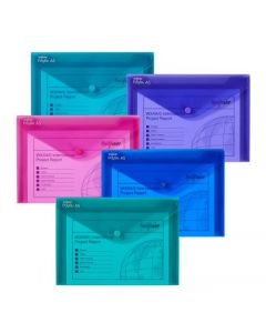 SNOPAKE POLYFILE A5 ELECTRA ASSORTED (PACK OF 5 WALLETS) 11355