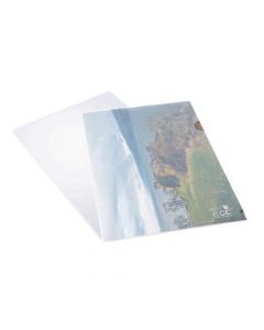 RAPESCO ECO CUT FLUSH FOLDERS A4 CLEAR (PACK OF 100 FOLDERS) 1105