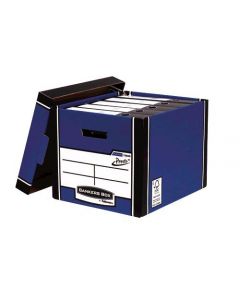 FELLOWES BANKERS BOX PREMIUM PRESTO STORAGE BOX BLUE/WHITE (PACK OF 10 BOXES) 7260601