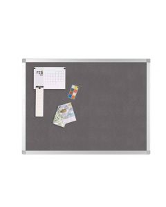 Q-CONNECT ALUMINIUM FRAME FELT NOTICEBOARD 1800X1200MM GREY 9700027