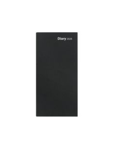 SLIM DESK DIARY PORTRAIT WEEK TO VIEW BLACK 2026 KF1BK26