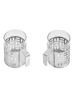 THE NAIROBI  COFFEE MUGS 150ML (SET OF 2) COLOUR SILVER.