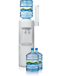 OASIS WATER COOLER FLOOR STANDING WHITE USING 19.5 LITRE WATER DRUM.