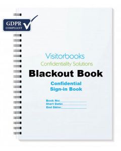 GDPR COMPLIANT VISITOR SIGN-IN BOOK, 850 NAMES PER BOOK, BLACKED OUT NAMES - PERFECT FOR NURSING HOMES