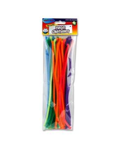 CRAFT PIPE CLEANERS NEON ASSORTED PK42