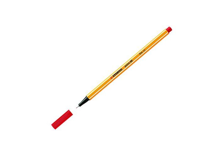 Stabilo Point 88 Fineliner Pen Red 10 Pack 88/40